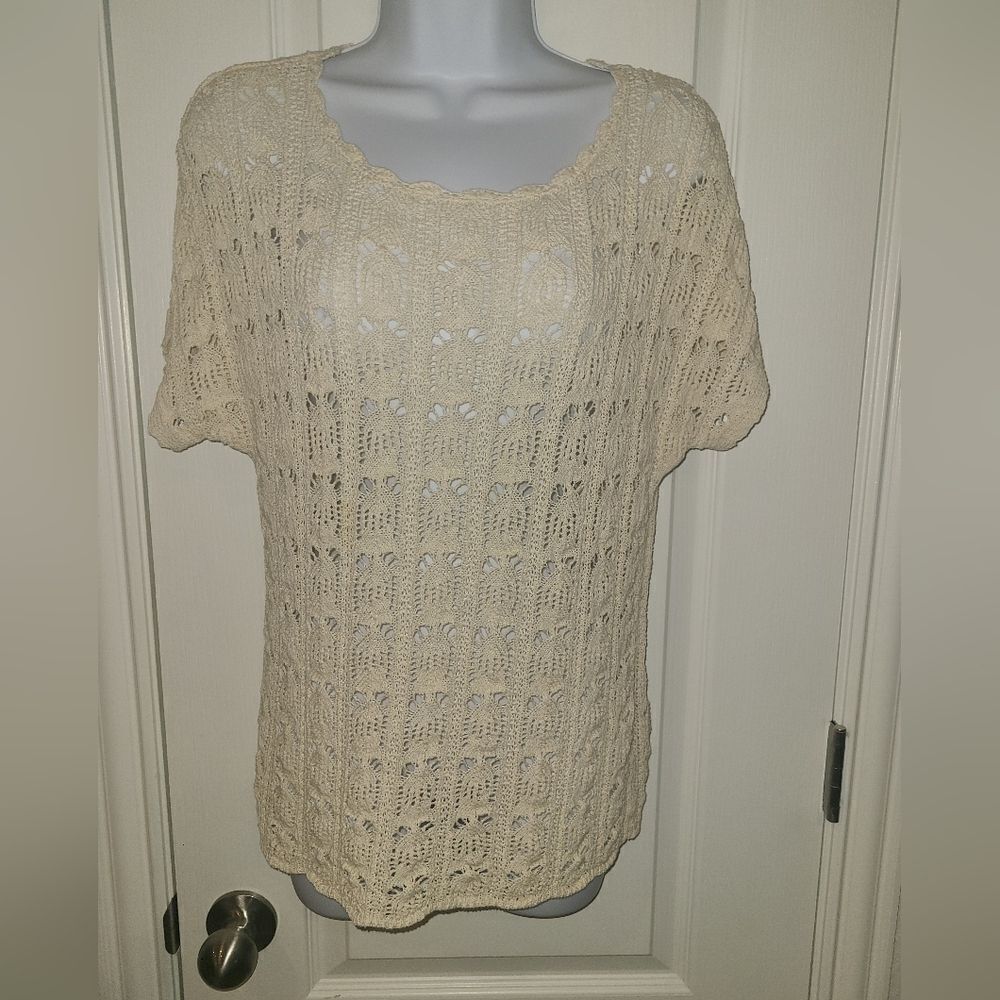 ‎Coldwater Creek Crochet knit top